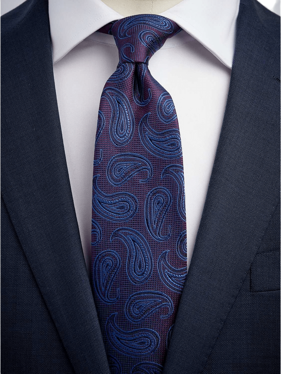 Tie Paisley, från John Henric, i färgen brown & blue.