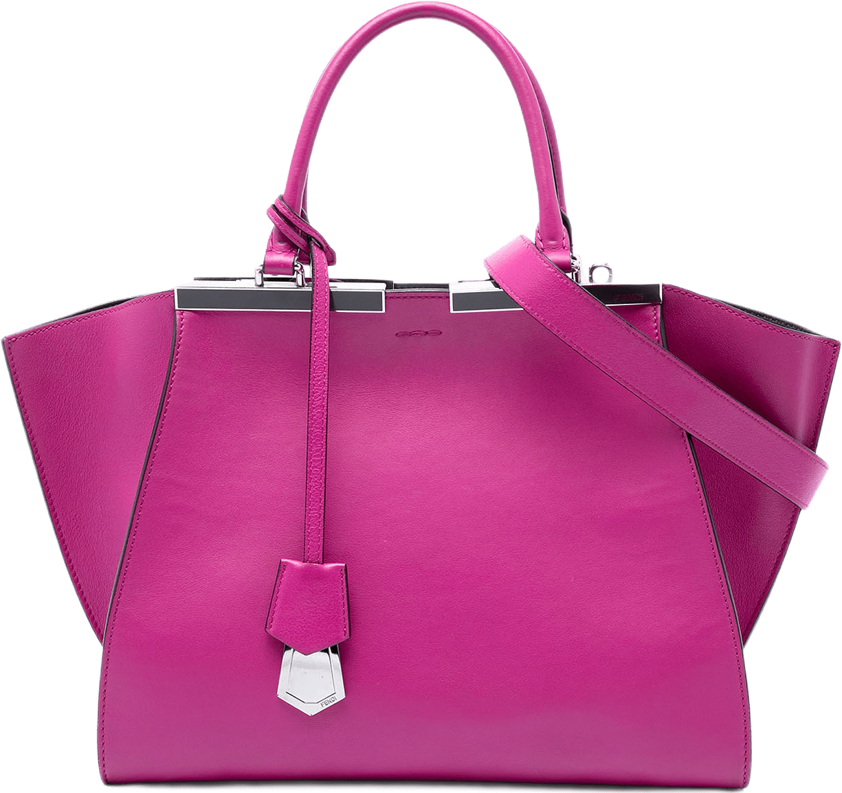 Fendi Medium Calfskin 3jours Satchel, från Luxclusif, i färgen purpur.