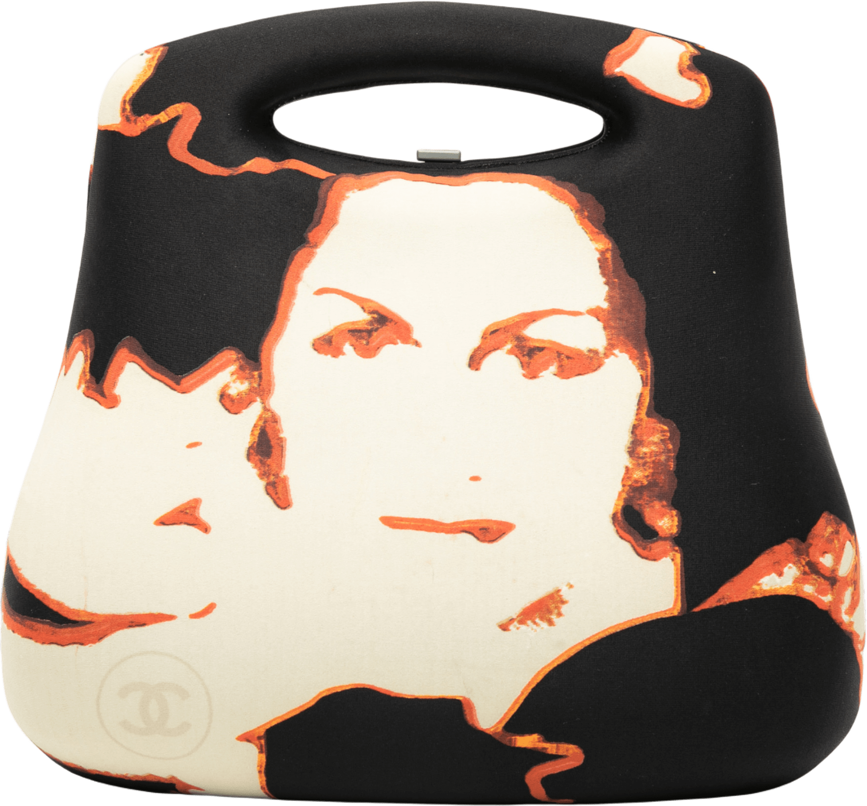 Chanel Printed Canvas Millennium 2005 Hard Case Hip Bag, från Luxclusif, i färgen black.