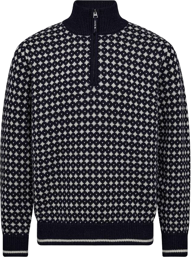 Kabelstickning Med Dragkedja | 100% Ull | Flerfärgad, från Dovre, i färgen multicolour.