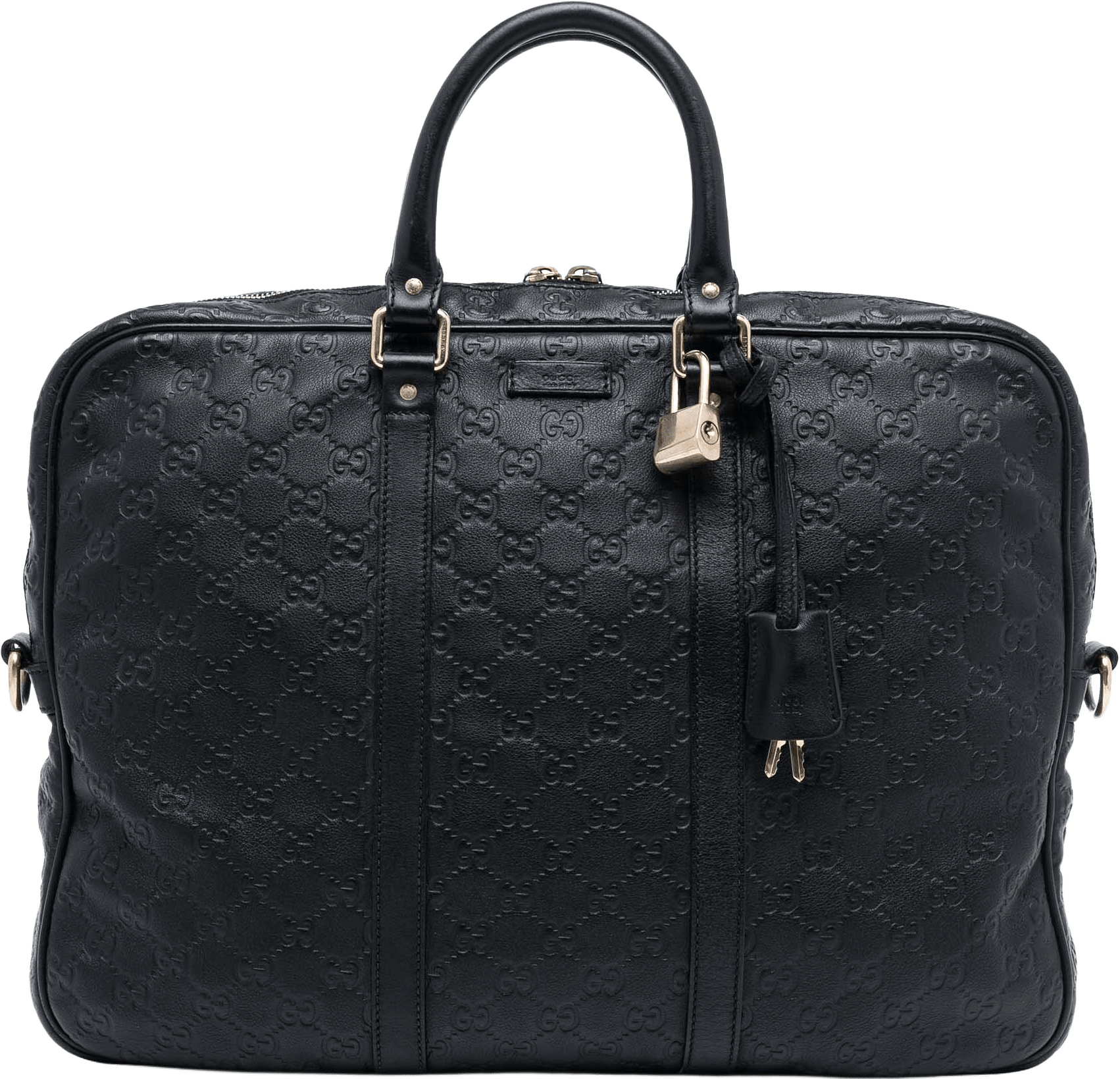 Gucci Guccissima Business Bag, från Luxclusif, i färgen black.