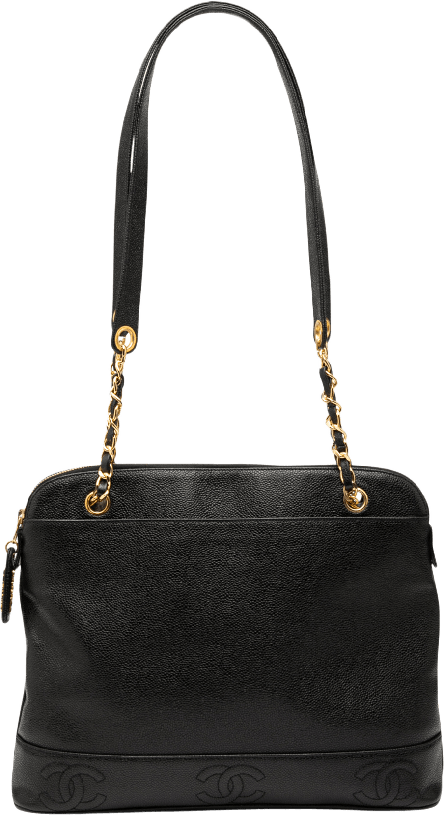 Chanel Triple Cc Caviar Shoulder Bag, från Luxclusif, i färgen black.
