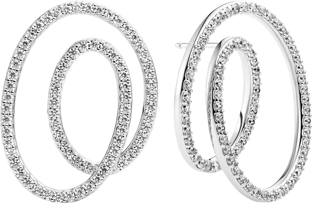 Örhängen Spirale Due, från Sif Jakobs Jewellery, i färgen 18k guldpläterad.
