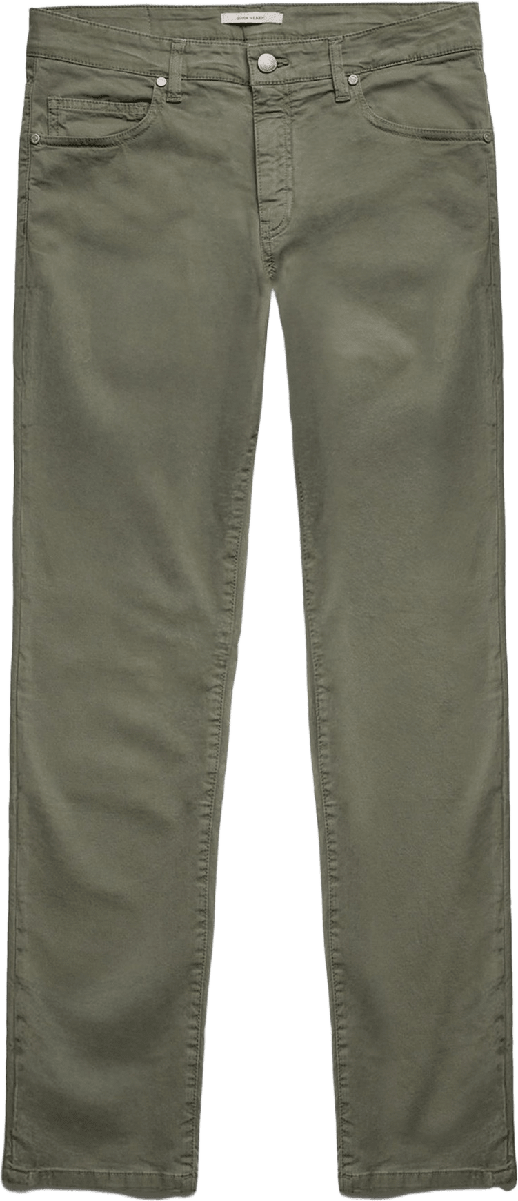 Cotton Solid 5-pocket Trousers (henri), från John Henric, i färgen green.