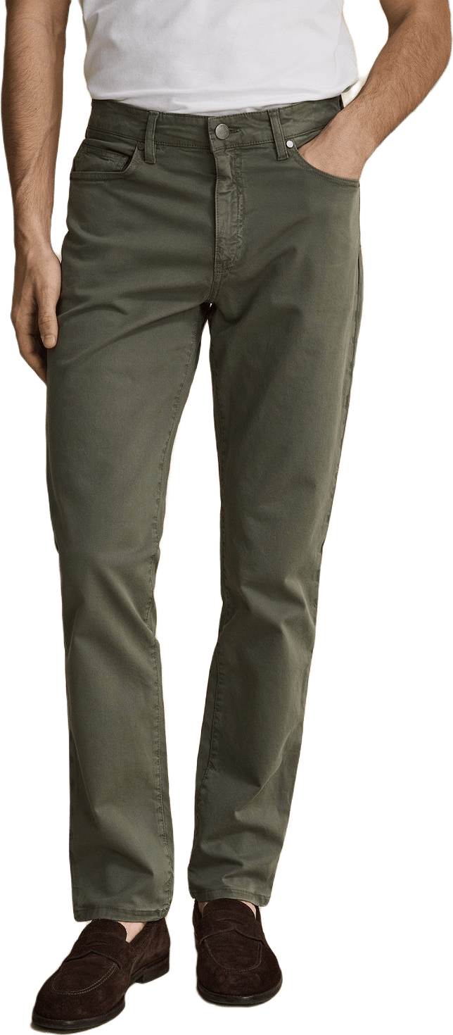 Cotton Solid 5-pocket Trousers (henri)