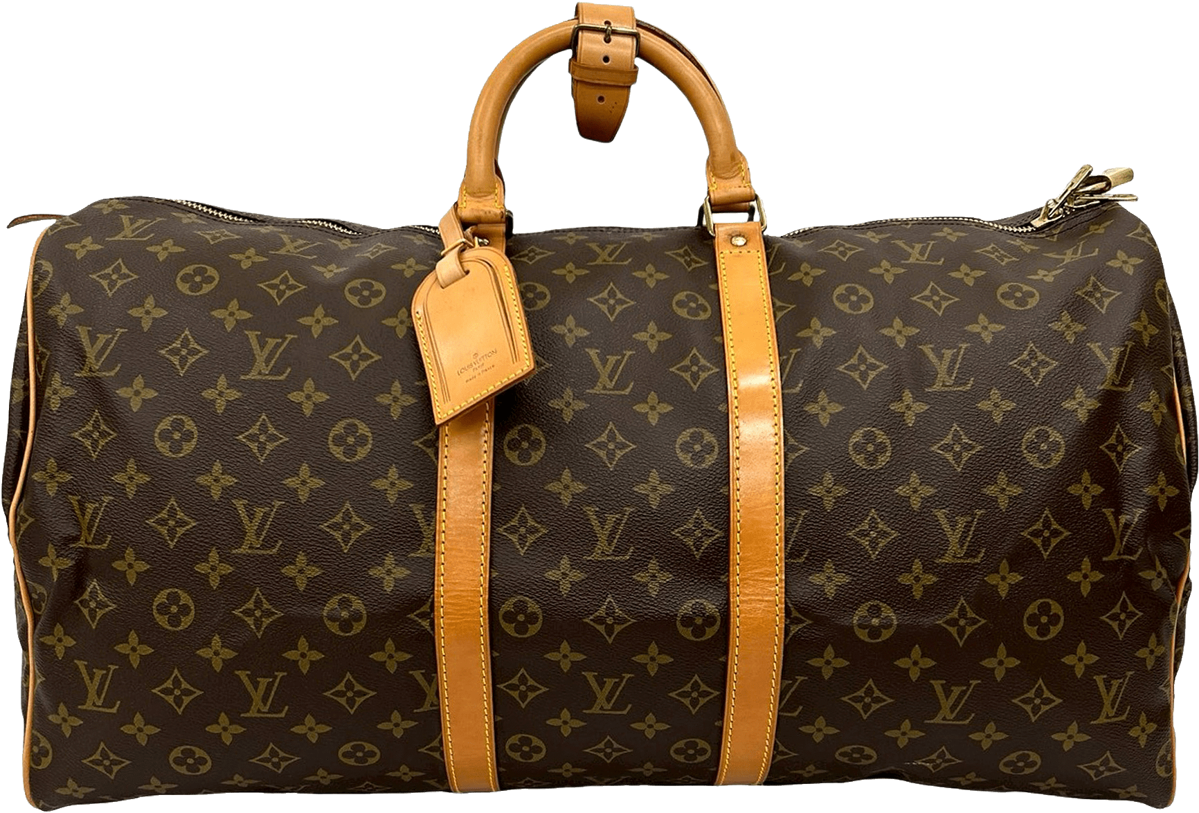 Louis Vuitton Monogram Keepall 55, från Luxclusif, i färgen brown.