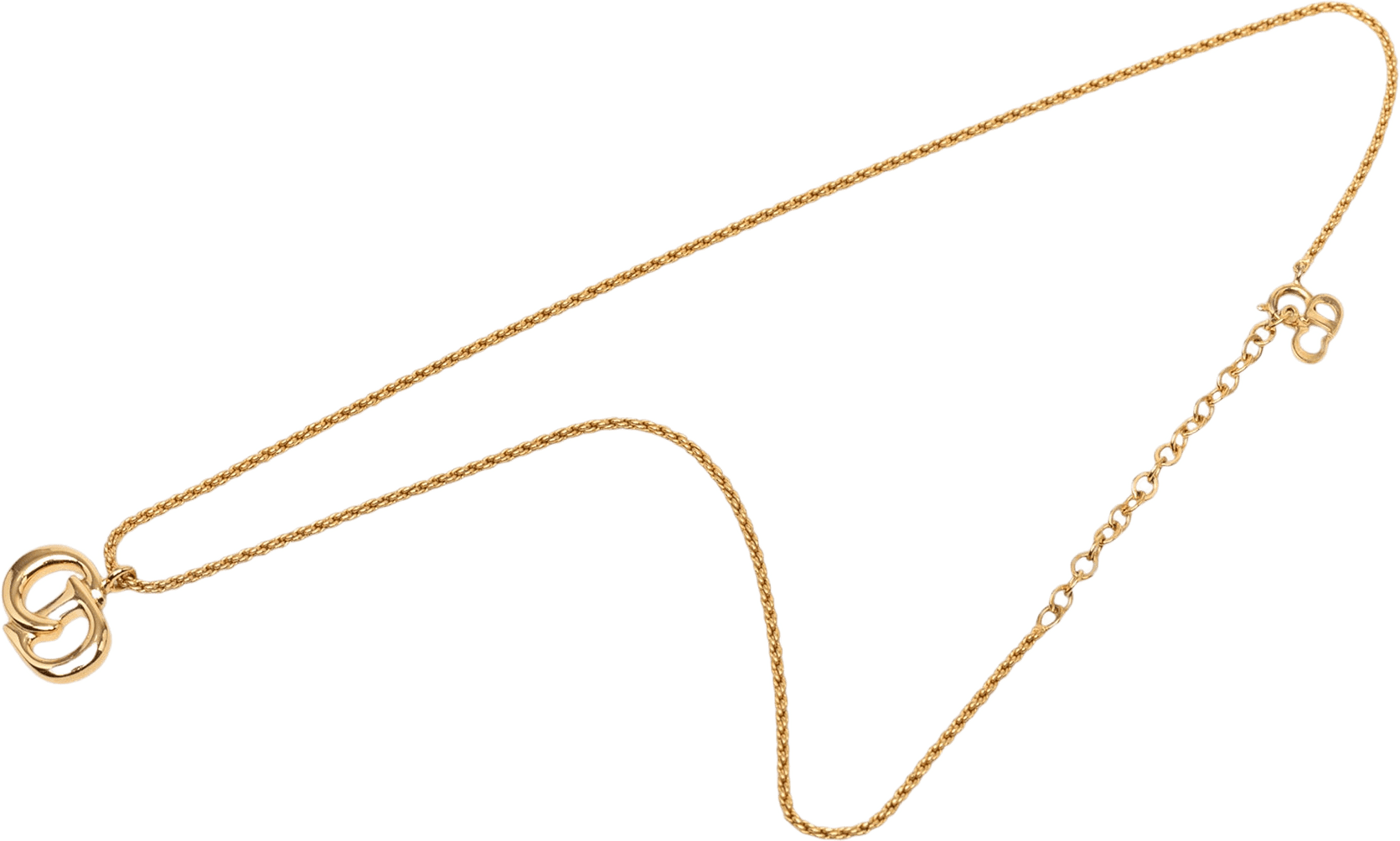 Dior Gold Plated Cd Logo Pendant Necklace, från Luxclusif, i färgen guld.