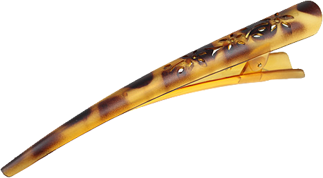 Hårnäbb Med Utskurna Blommor 12,5cm, från Complement, i färgen brown.