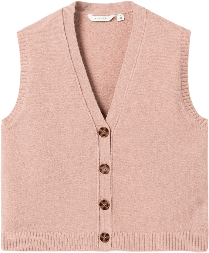 N-marilynn Knit Vest - Blush Pink, från Noella, i färgen blush pink.