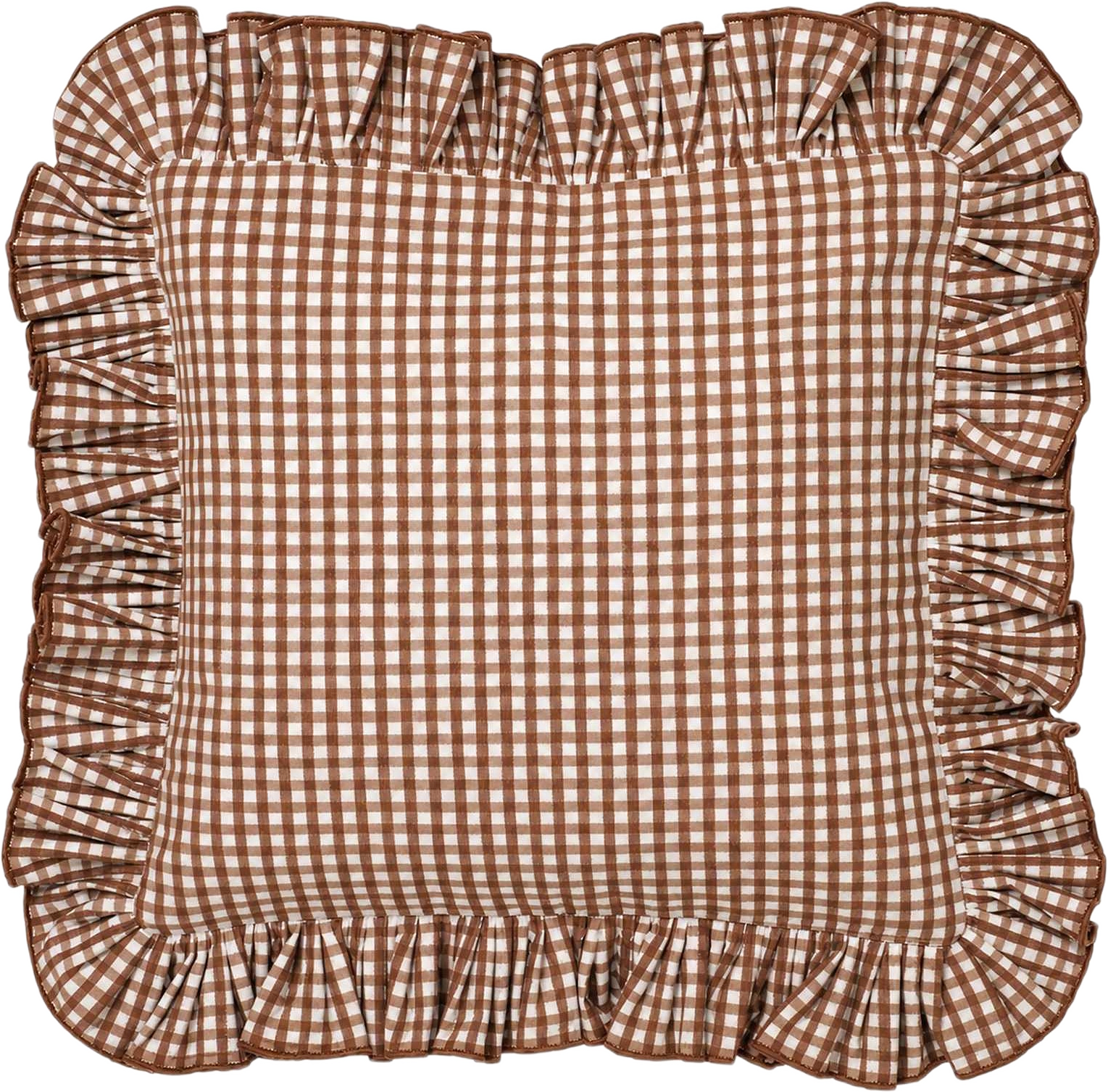 Vichy Kuddfodral - 40x40 Cm, från Pick A Poppy, i färgen brown.