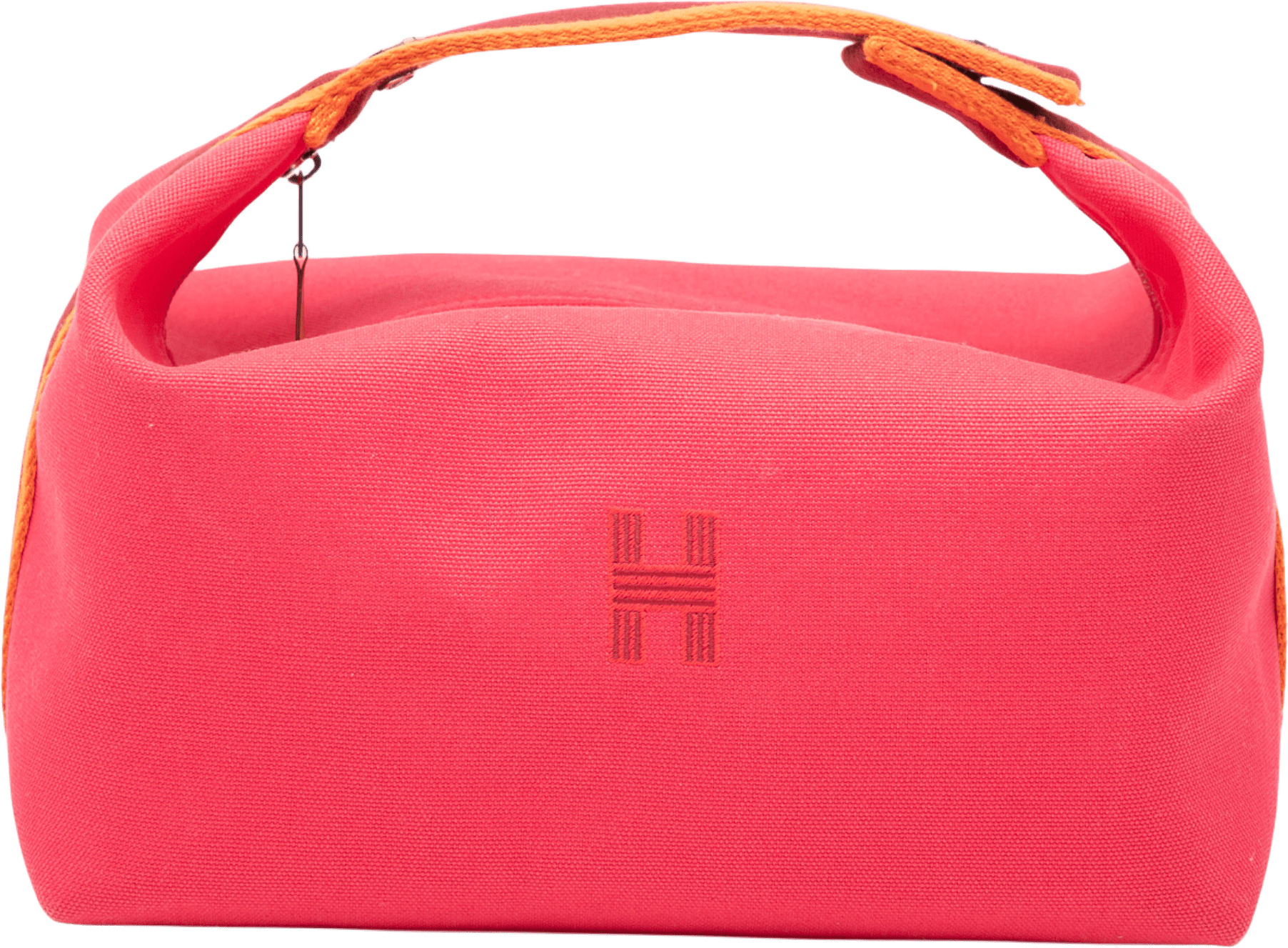 Hermès Large Toile Bride A Brac Case, från Luxclusif, i färgen dark pink.