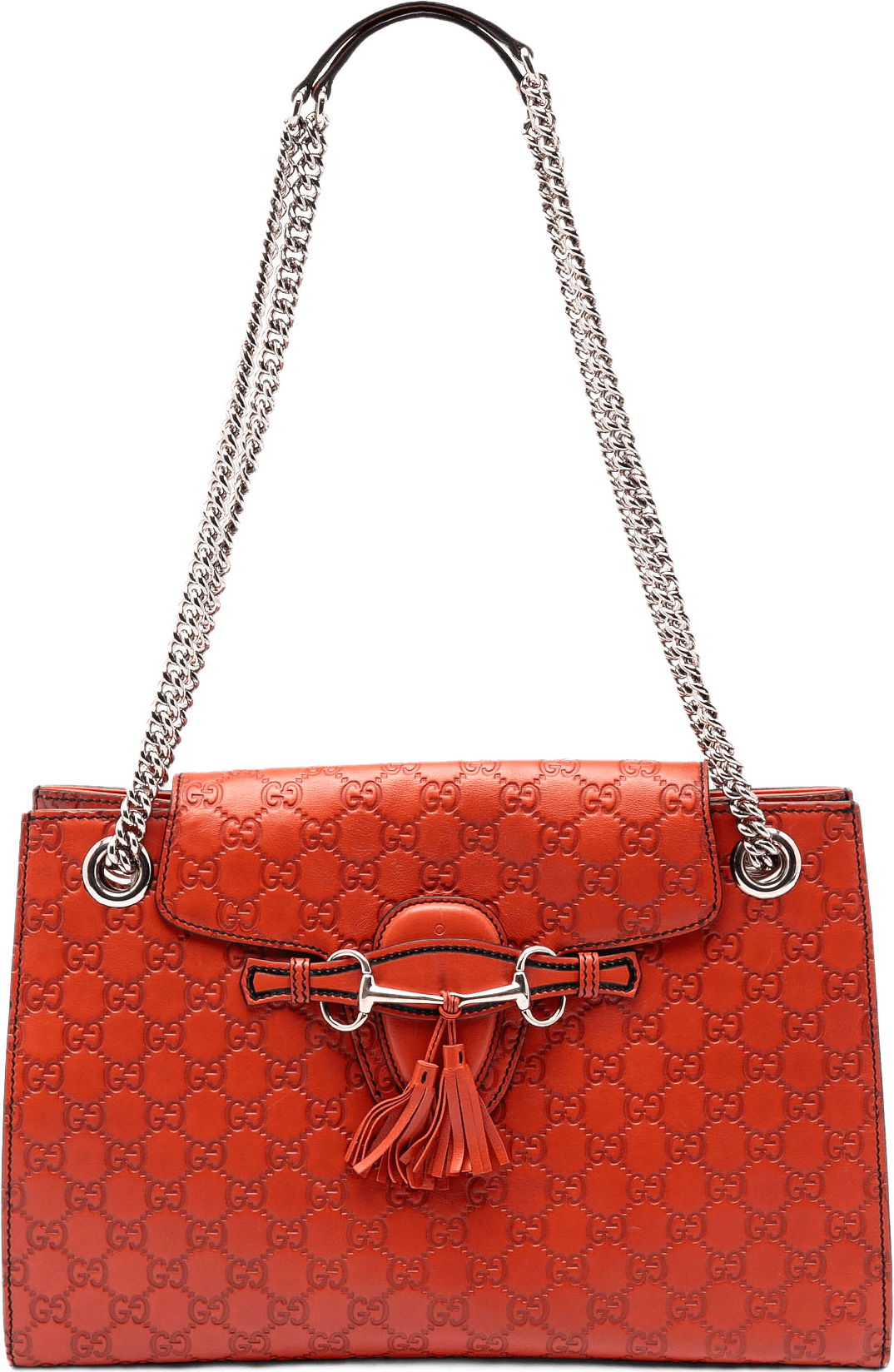 Gucci Large Guccissima Emily Shoulder Bag, från Luxclusif, i färgen dark orange.