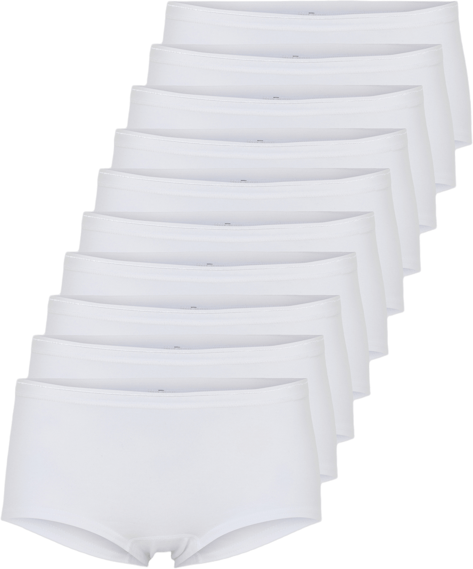 Ekologisk Bomull, Hipster Trosar, 10-pack, Svart, från Decoy, i färgen white.