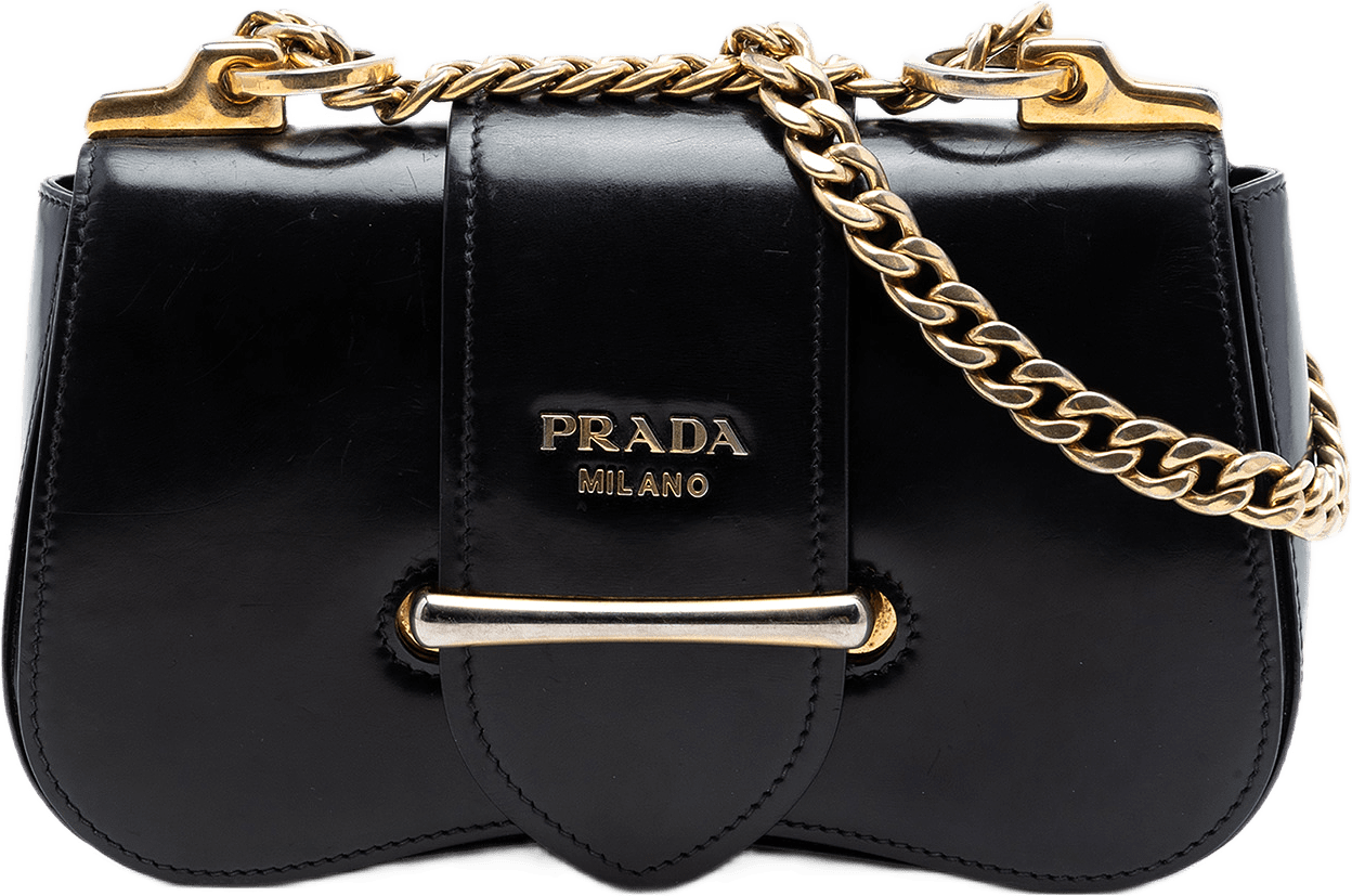 Prada City Calf Sidonie Crossbody, från Luxclusif, i färgen black.