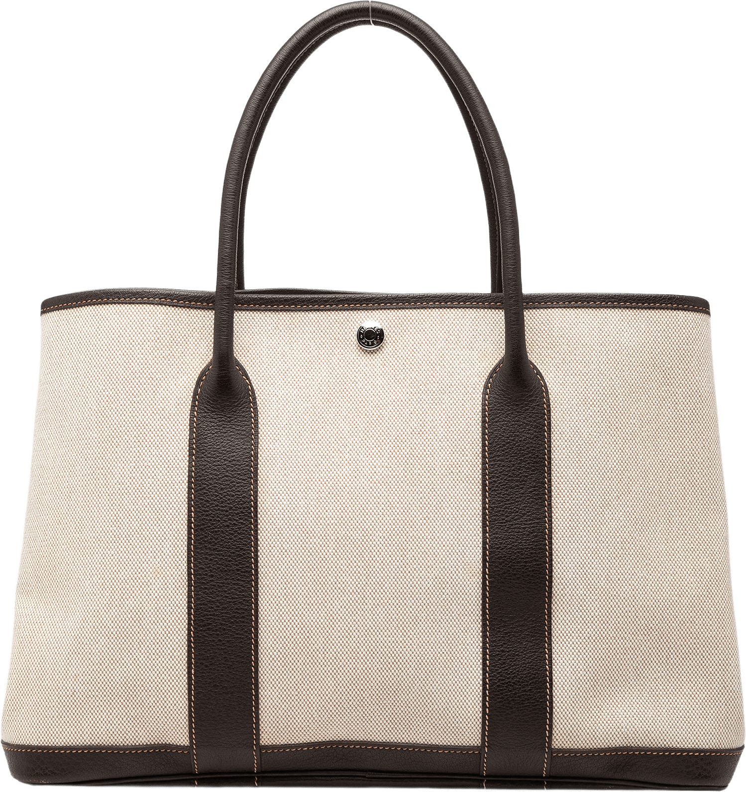 Hermès Toile And Negonda Garden Party 36, från Luxclusif, i färgen beige.