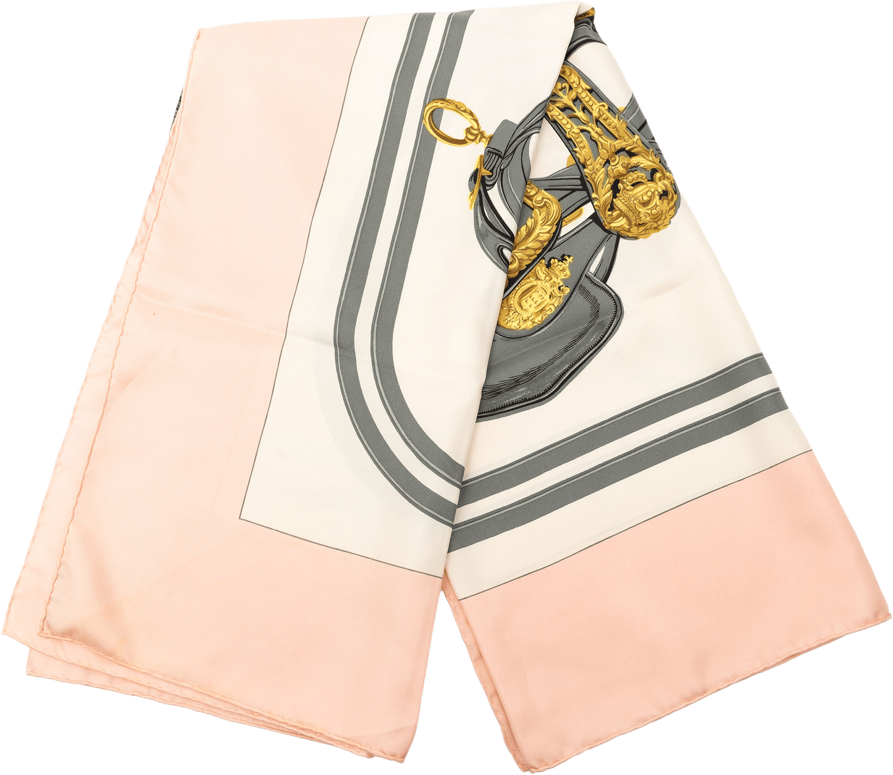 Hermès Brides De Gala Silk Scarf 90, från Luxclusif, i färgen salmon.