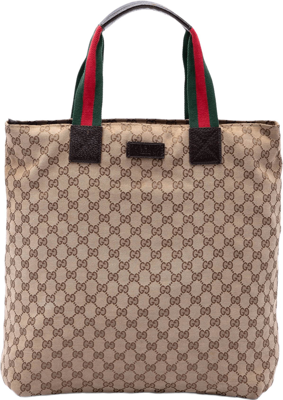 Gucci Gg Canvas Web Vertical Tote, från Luxclusif, i färgen beige.