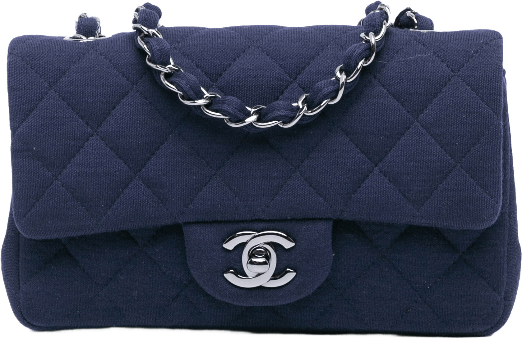 Chanel Mini Rectangular Classic Jersey Single Flap
