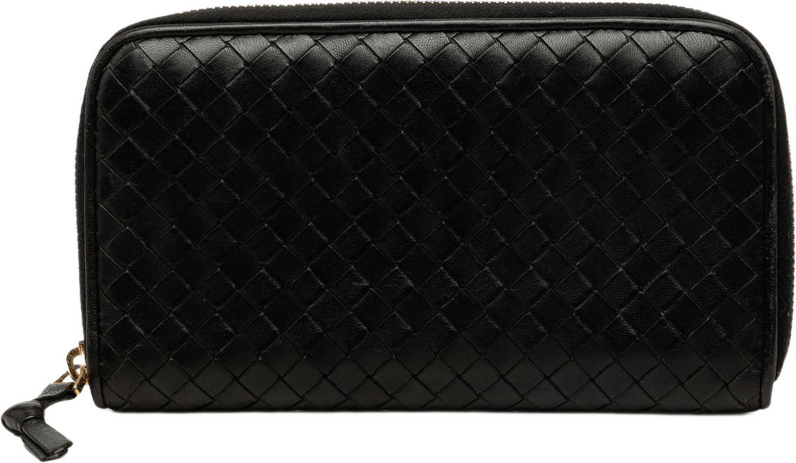 Bottega Veneta Nappa Intrecciato Zip Around Long Wallet, från Luxclusif, i färgen svart.