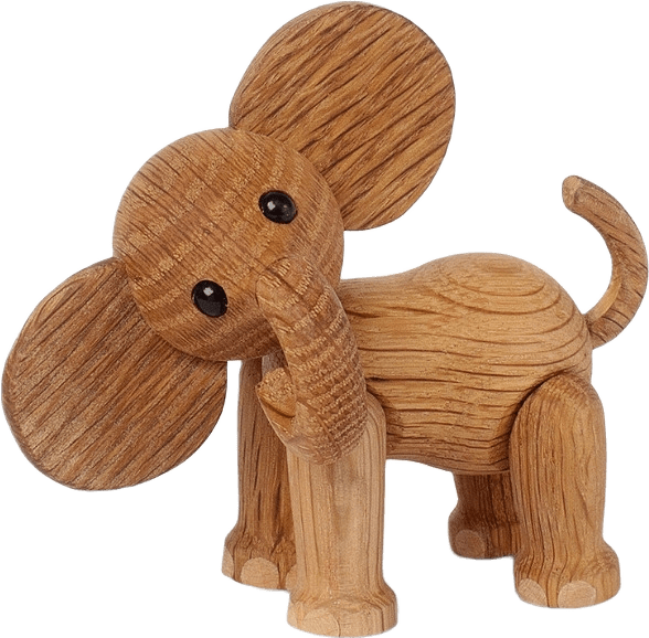 Ella Elefant Baby Trädekoration 9 Cm Ek/lönn, från Spring Copenhagen.