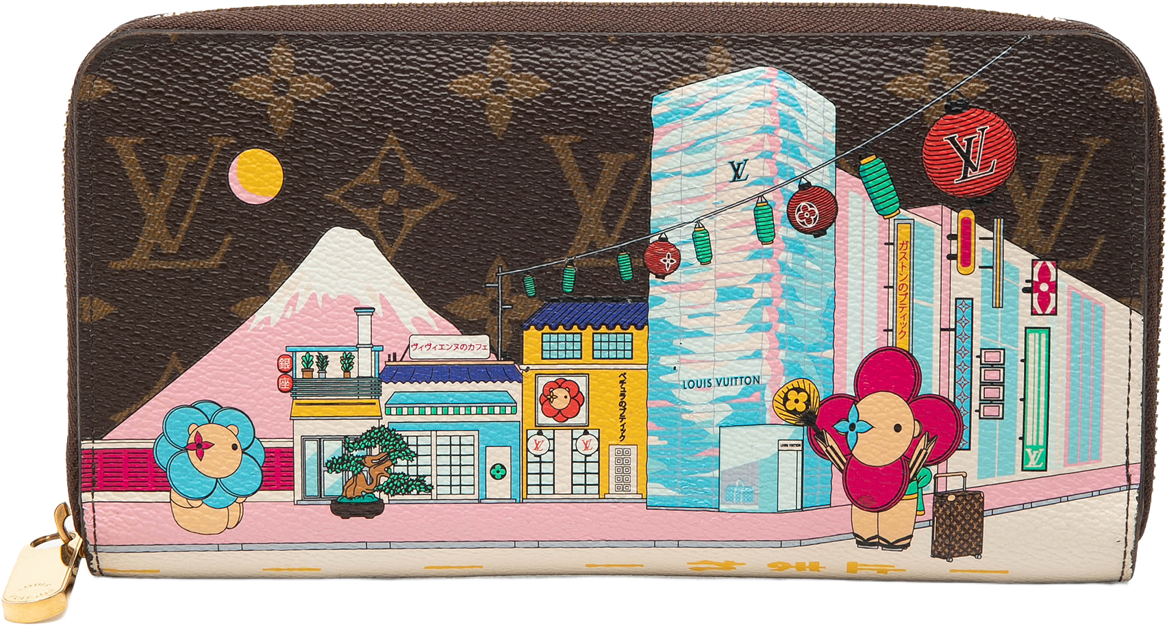 Louis Vuitton Monogram Vivienne In Tokyo Zippy Long Wallet, från Luxclusif, i färgen brown.