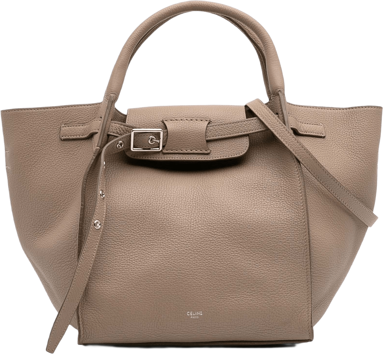 Celine Small Grained Calfskin Big Bag, från Luxclusif, i färgen light brown.