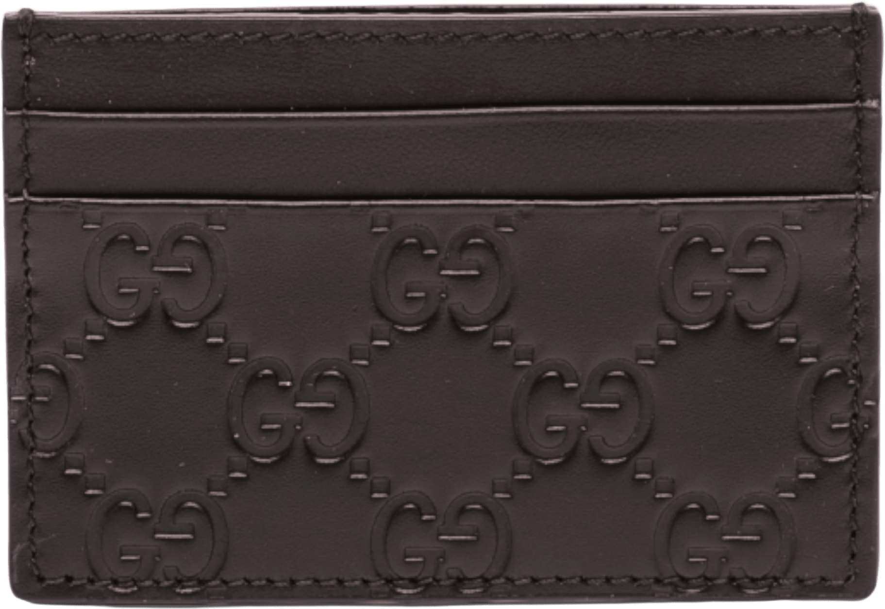 Gucci Guccissima Card Holder, från Luxclusif, i färgen black.