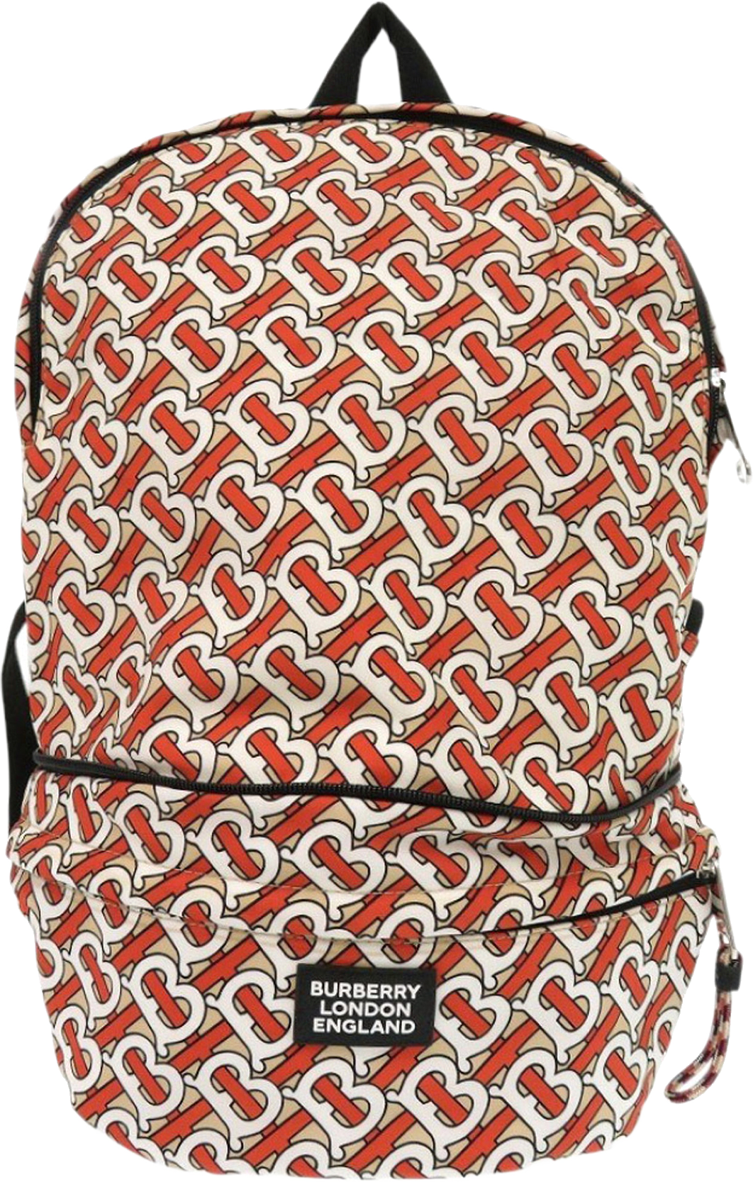 Burberry Tb Monogram Nylon Convertible Backpack, från Luxclusif, i färgen orange.