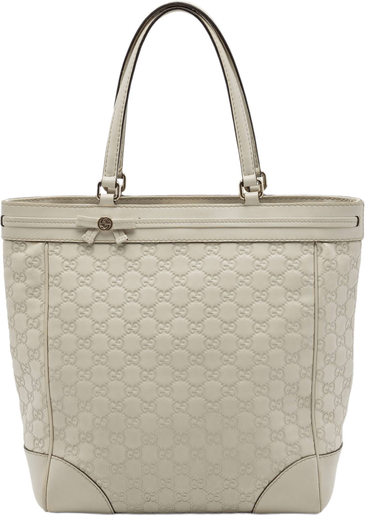 Gucci Guccissima Mayfair Tote, från Luxclusif, i färgen vit.