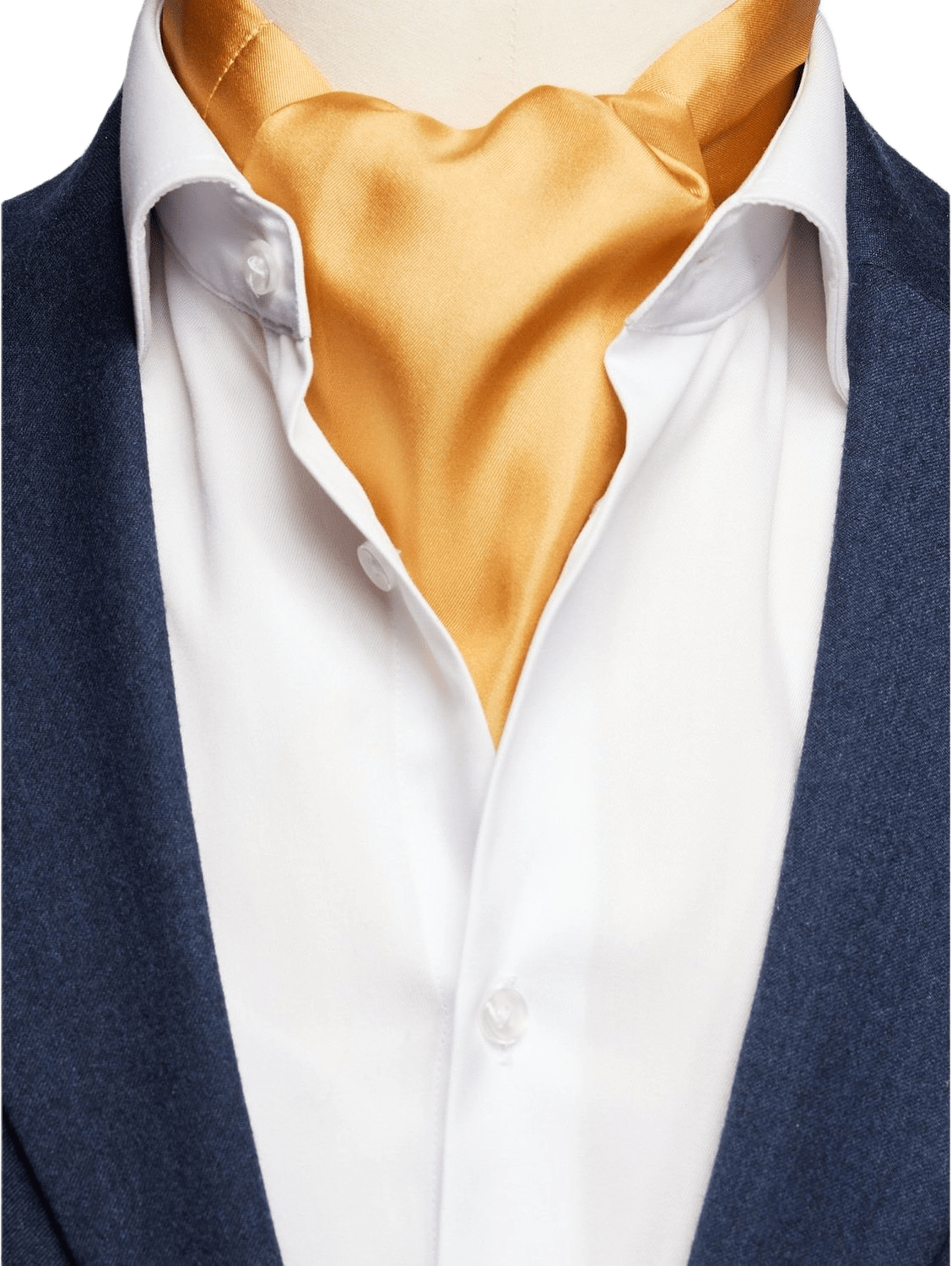 Silk Single Pointed Ascot Plain, från John Henric, i färgen bronze.