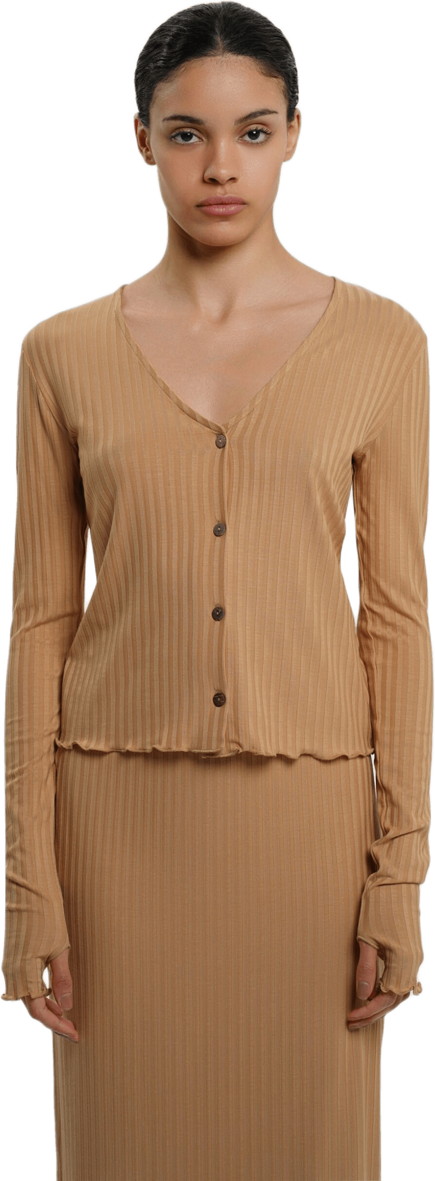 Olive Cardi - Camel