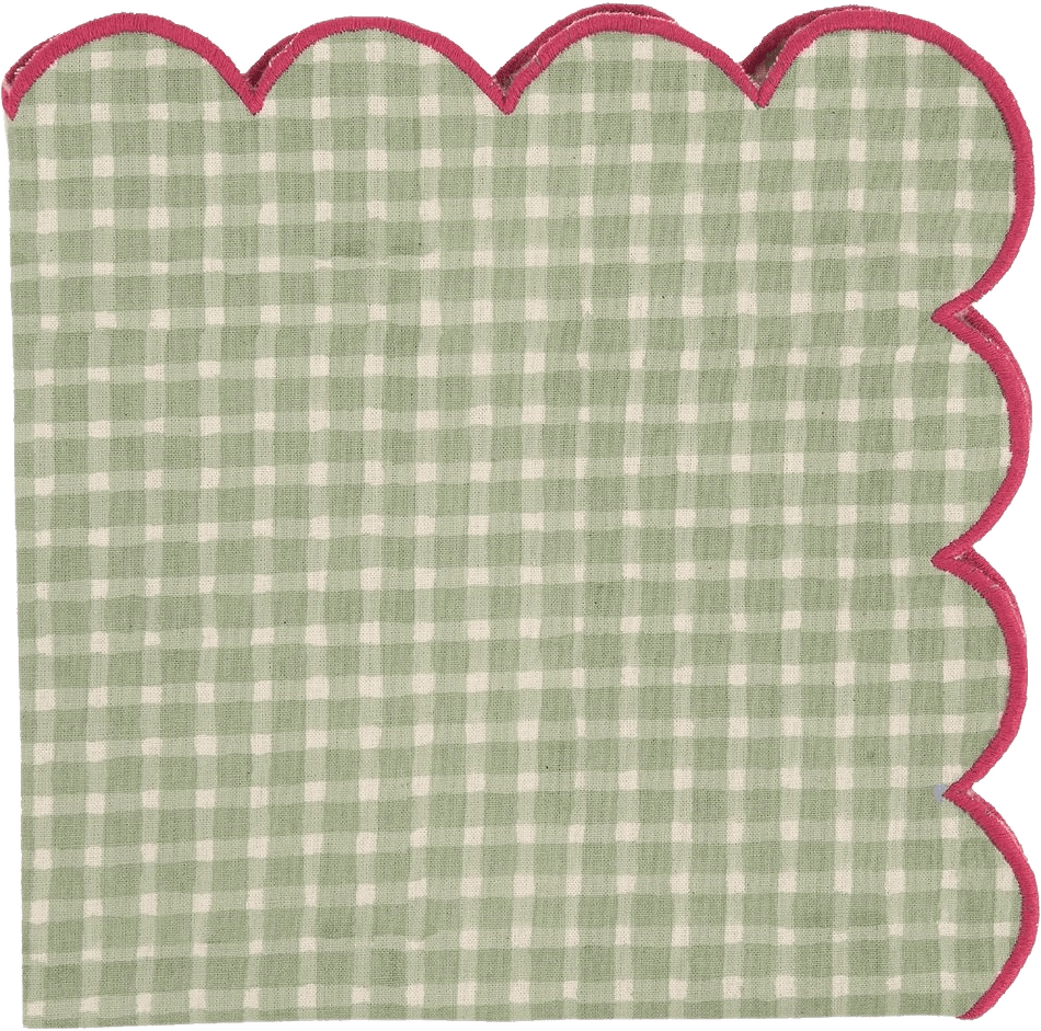 Vichy Servett - 45x45 Cm, från Pick A Poppy, i färgen light green.