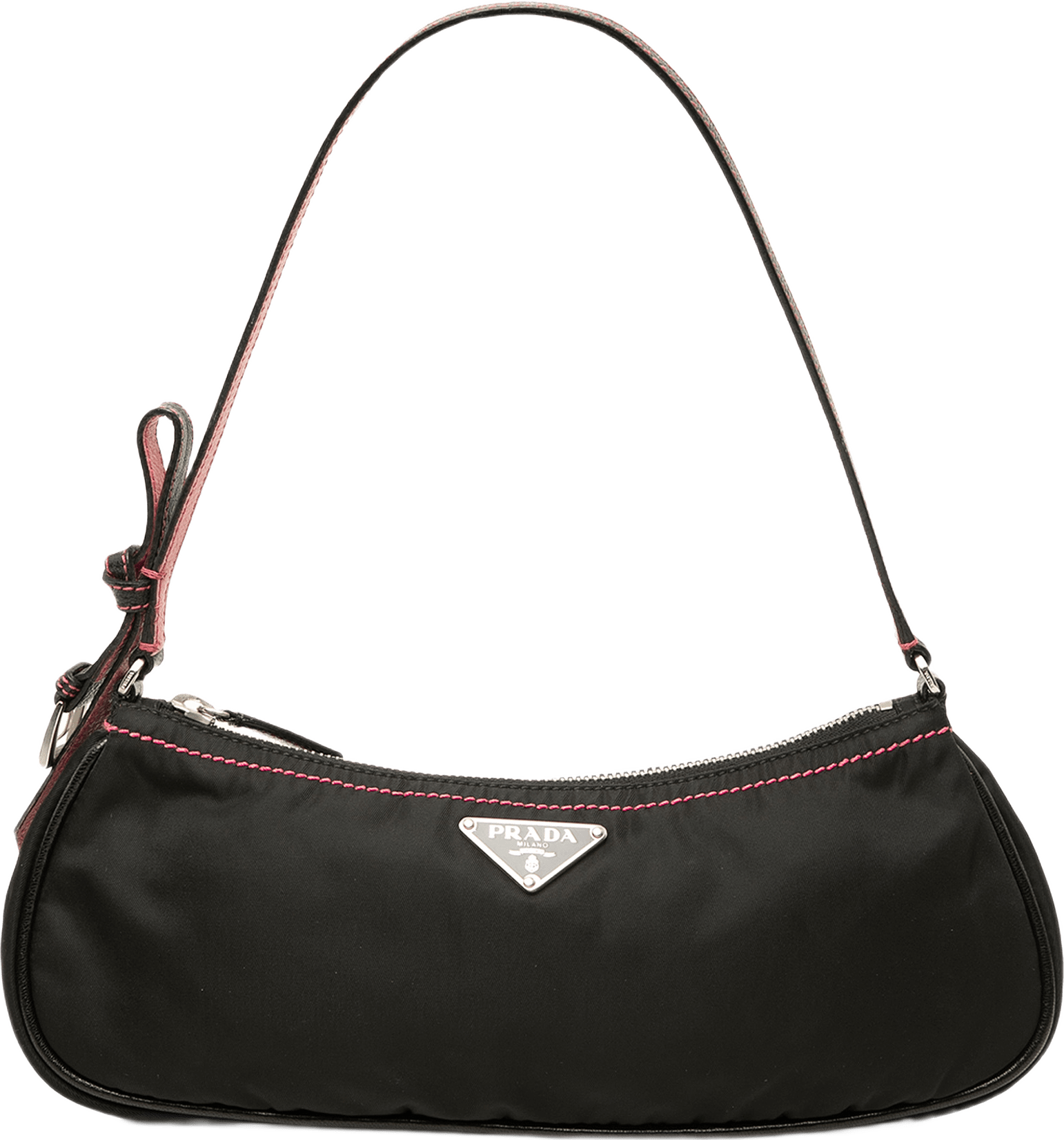 Prada Tessuto Bow Shoulder Bag, från Luxclusif, i färgen svart.
