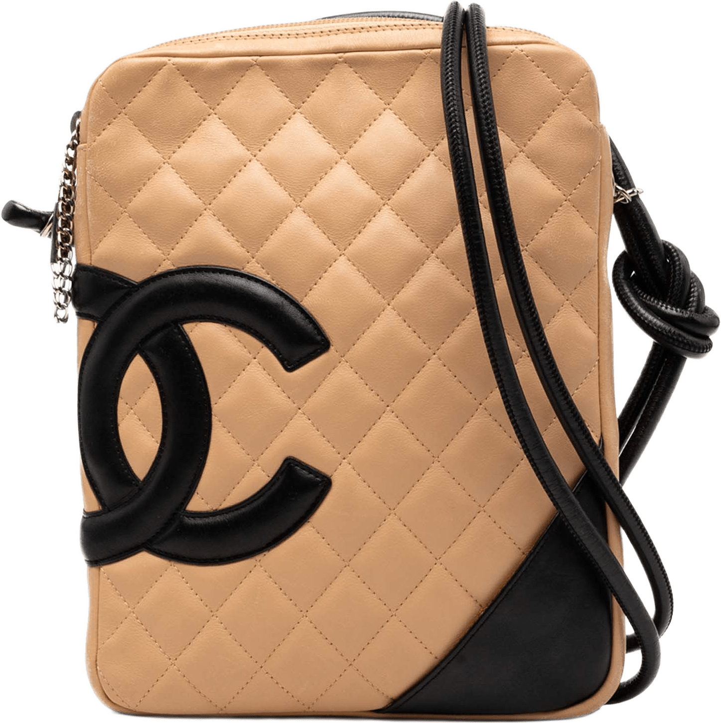 Chanel Lambskin Cambon Ligne Crossbody, från Luxclusif, i färgen beige.