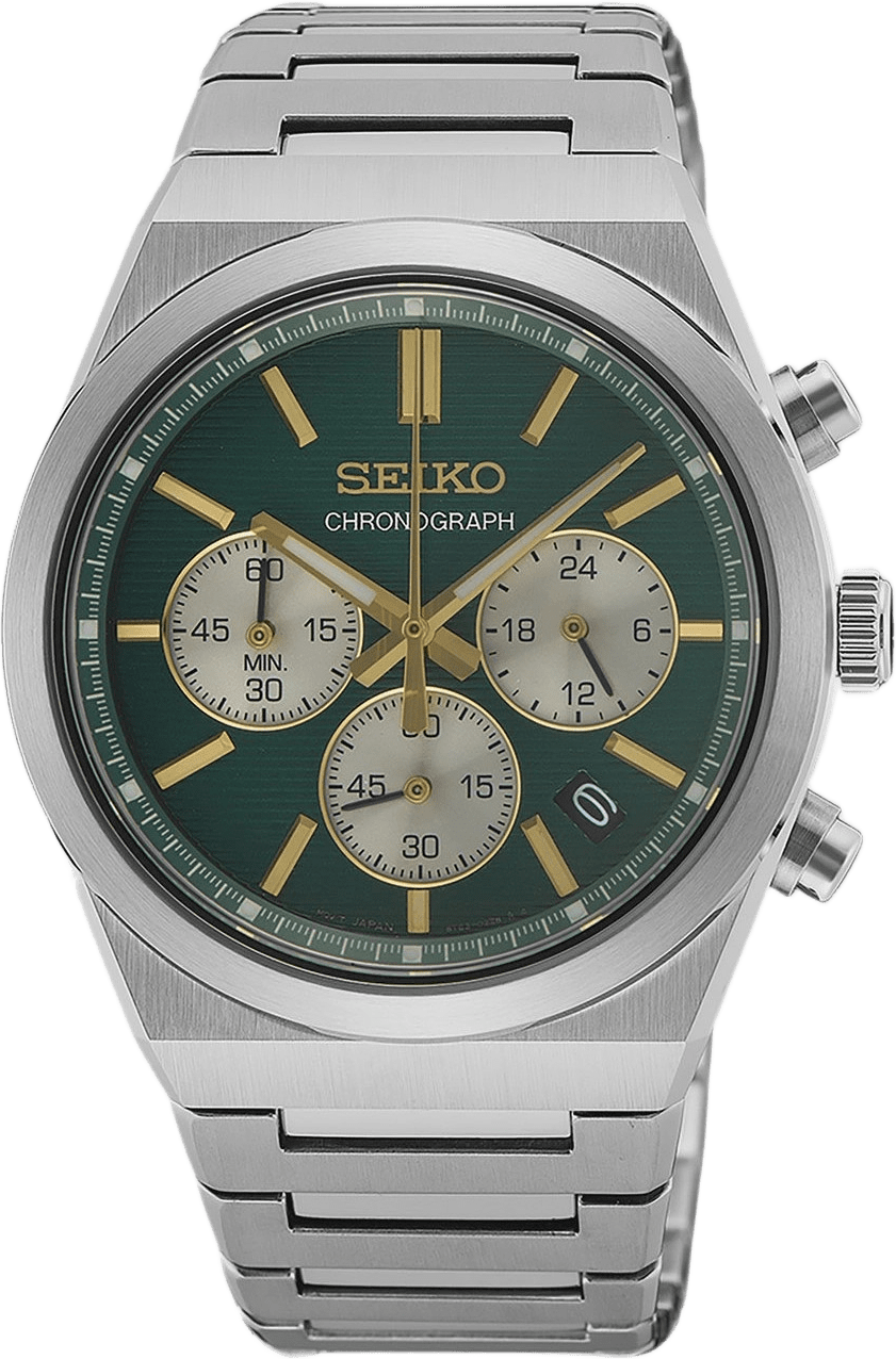 Seiko Classic Svart/stål, Stållänk - Ssb461p1, från Seiko, i färgen 1.