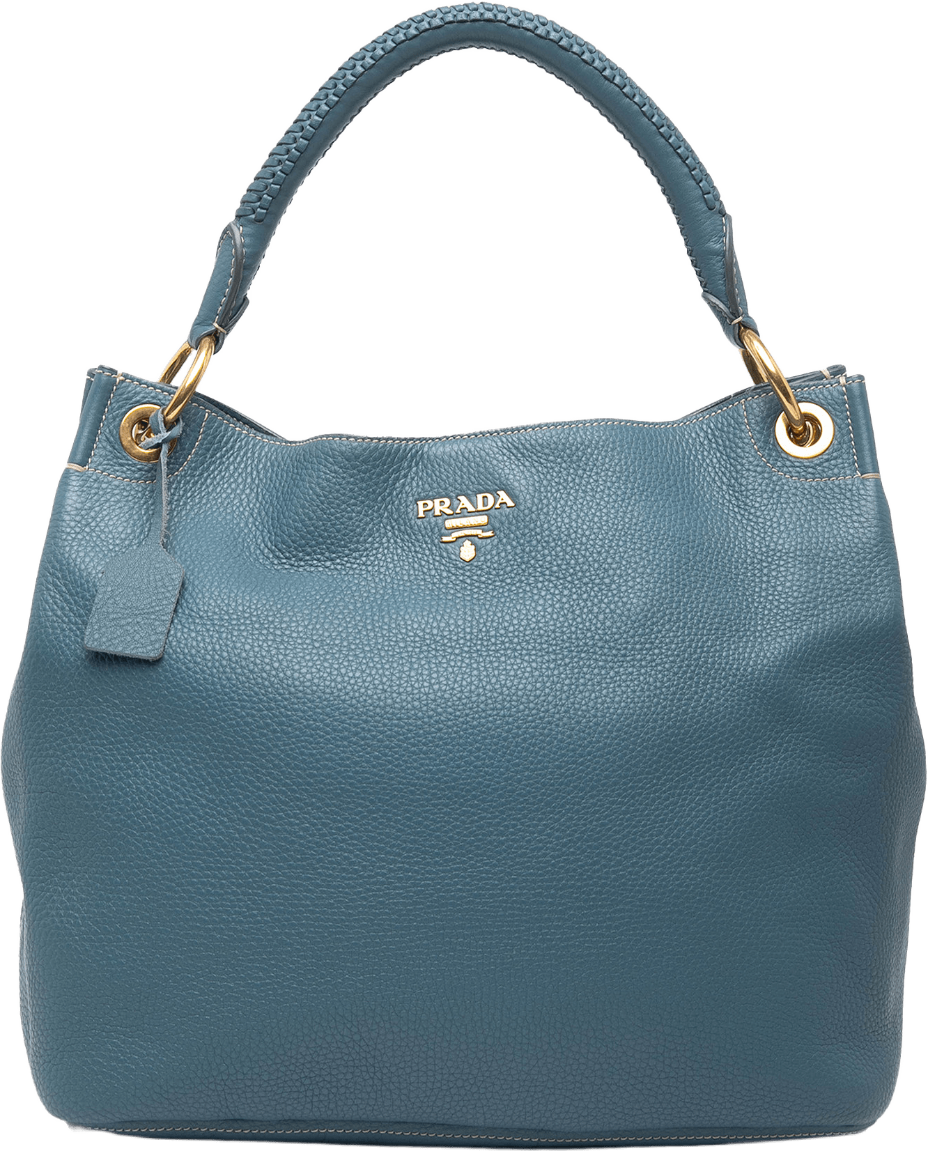 Prada Vitello Daino Hobo, från Luxclusif, i färgen blue.