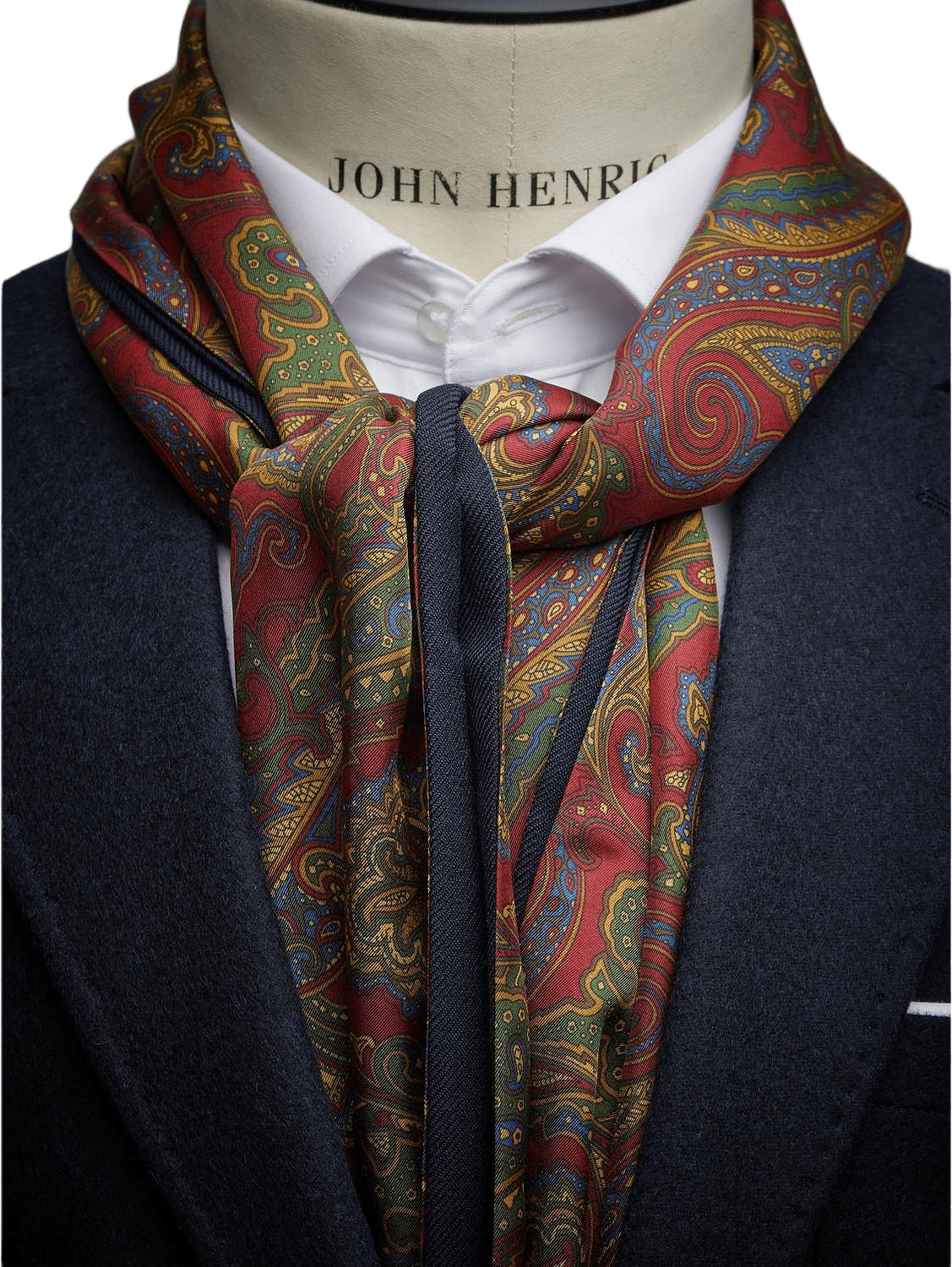 Wool & Silk Scarf, från John Henric, i färgen burgundy.