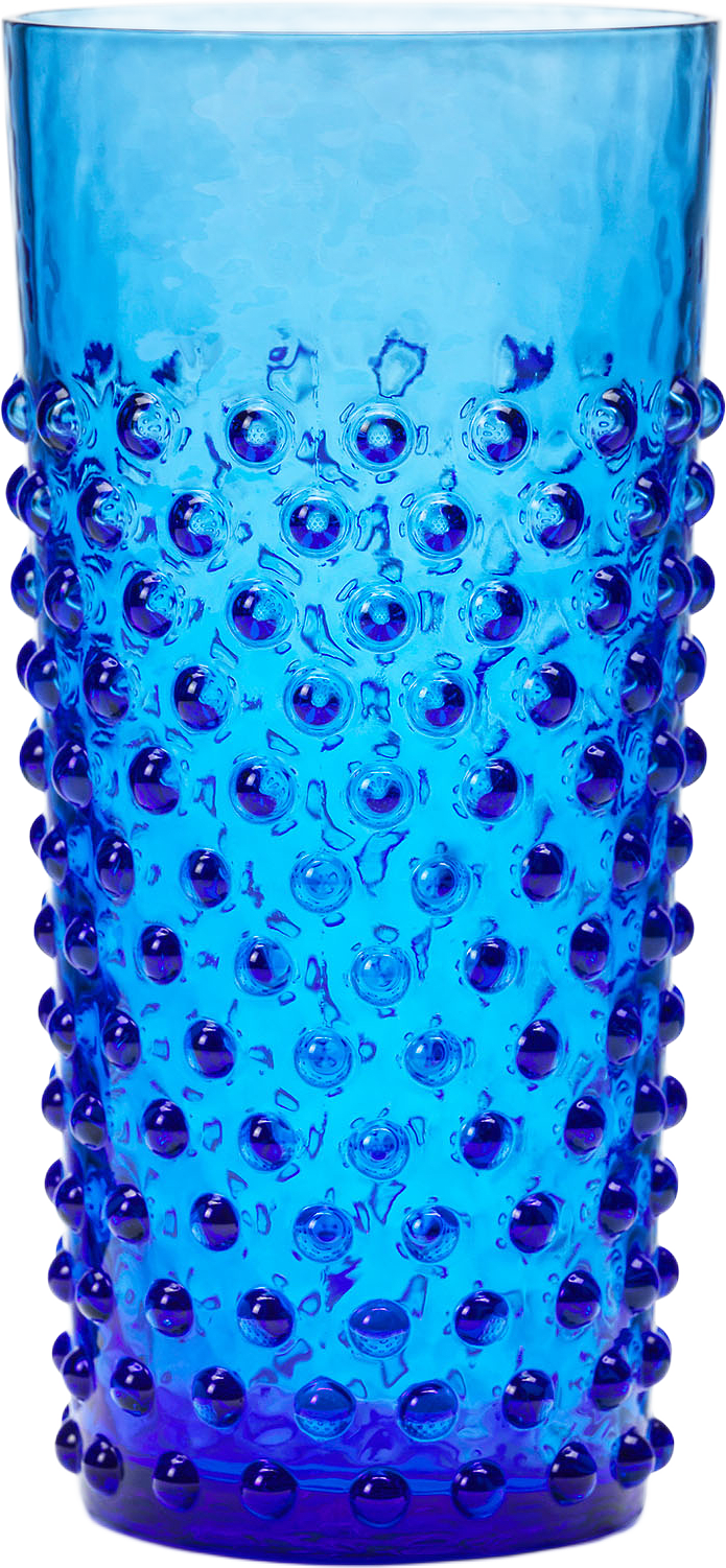 Cecilia Dricksglas Höga, 2-pack, från In Flore, i färgen dark blue.