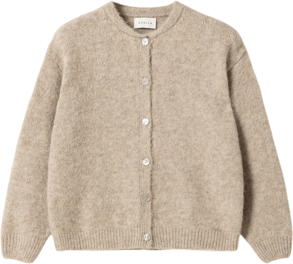 N-mata Knit Cardigan - Sand, från Noella, i färgen sand.