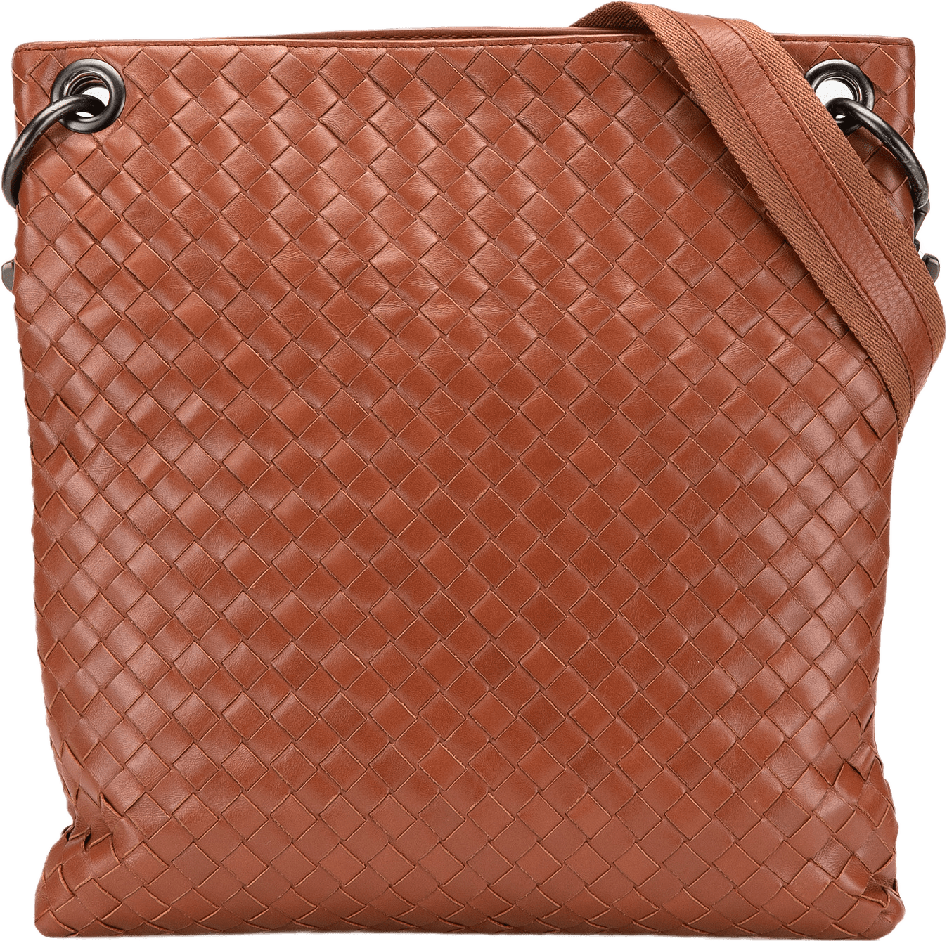 Bottega Veneta Leather Intrecciato Crossbody, från Luxclusif, i färgen brown.