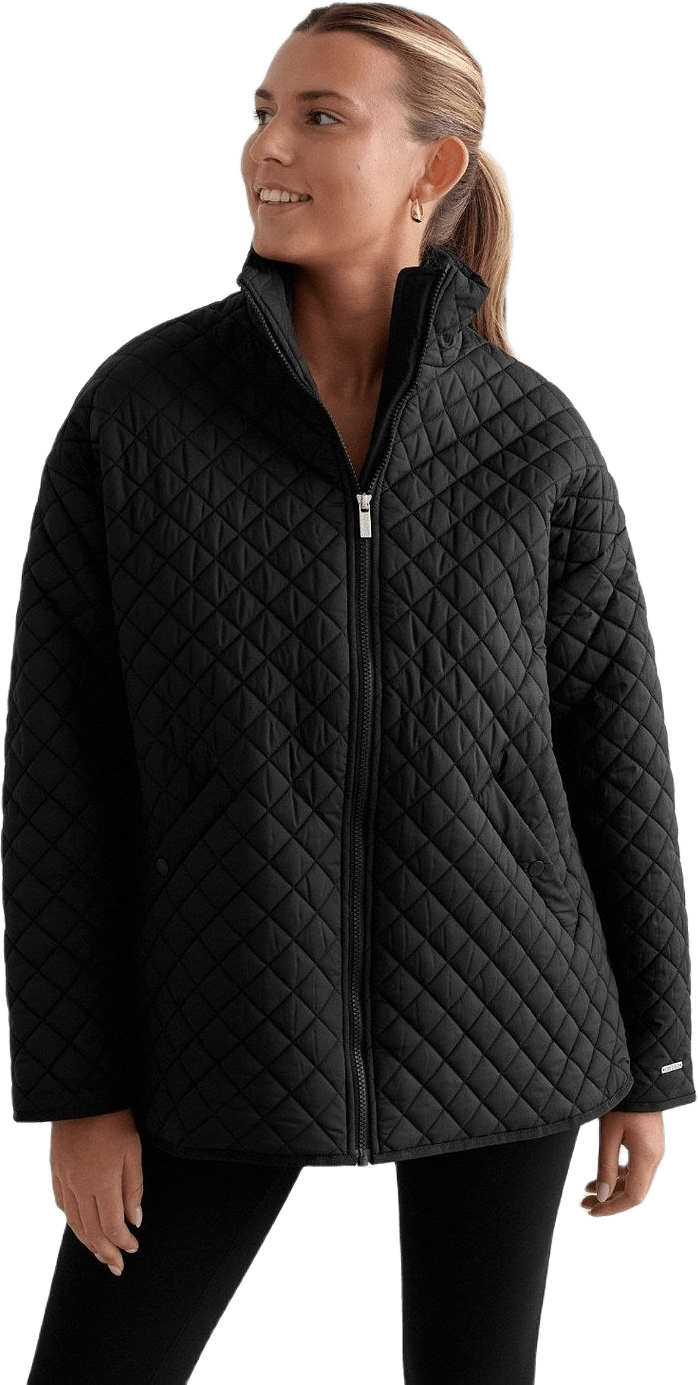 Black Oversized Quilted Jacket