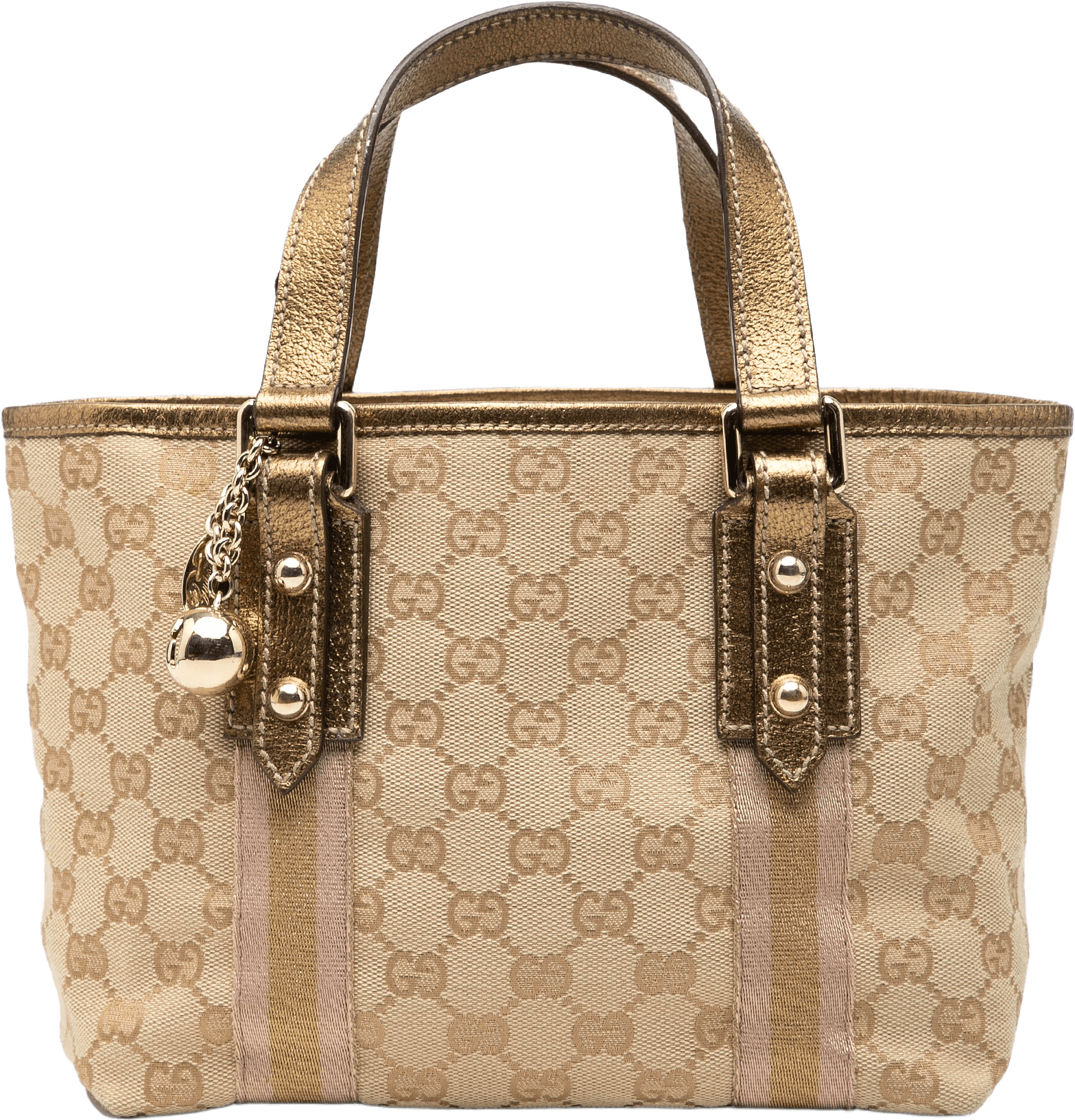 Gucci Gg Canvas Jolicoeur Handbag, från Luxclusif, i färgen beige.