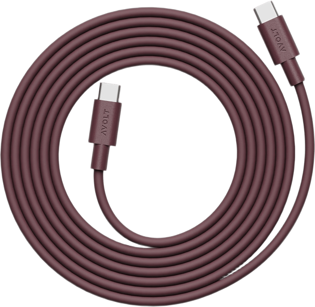 Laddsladd Avolt Usb-c 2m, från Avolt, i färgen mulberry red.