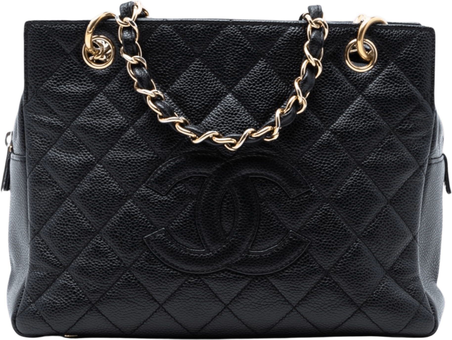 Chanel Petite Caviar Timeless Tote, från Luxclusif, i färgen black.