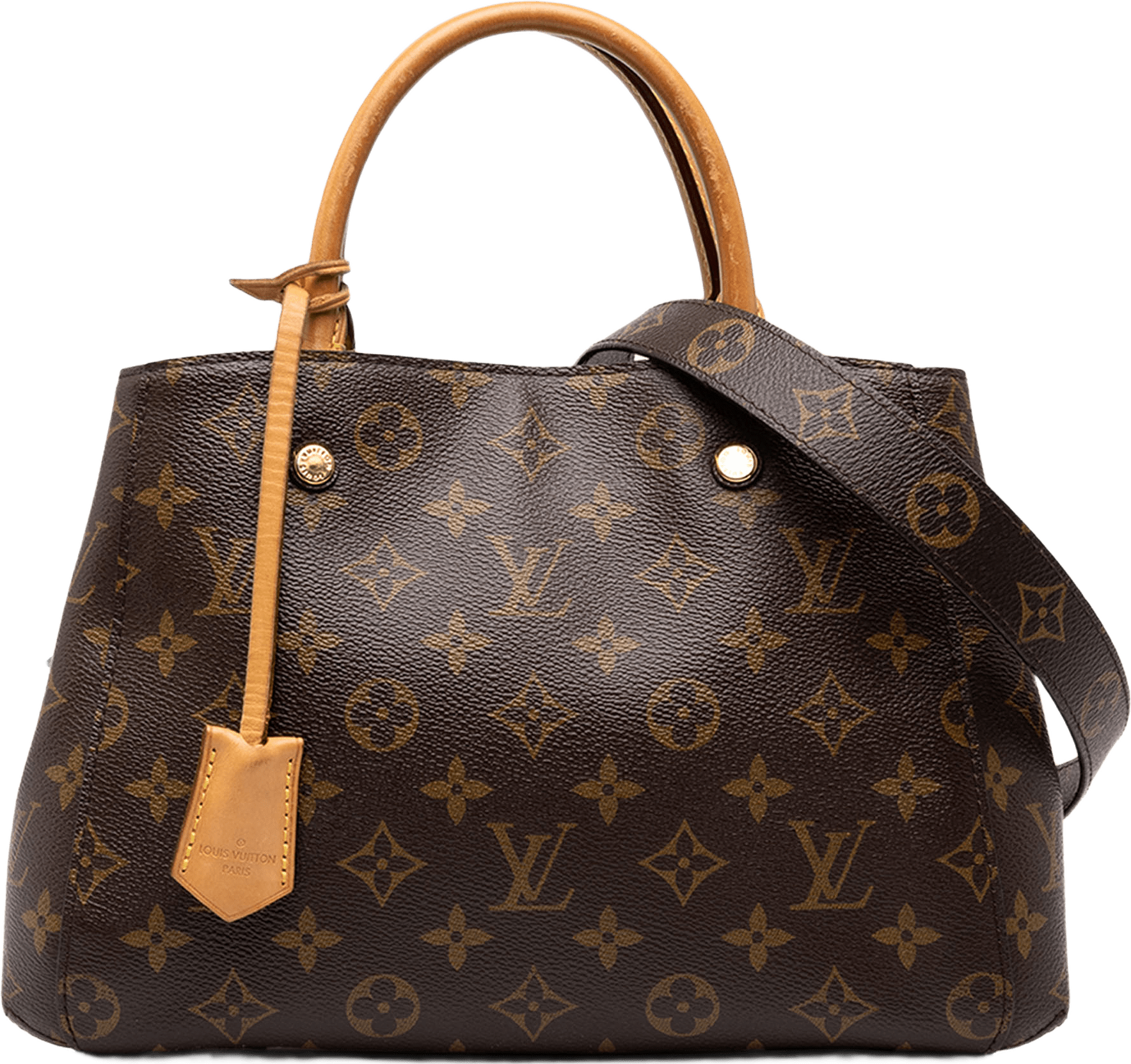 Louis Vuitton Monogram Montaigne Mm, från Luxclusif, i färgen brun.