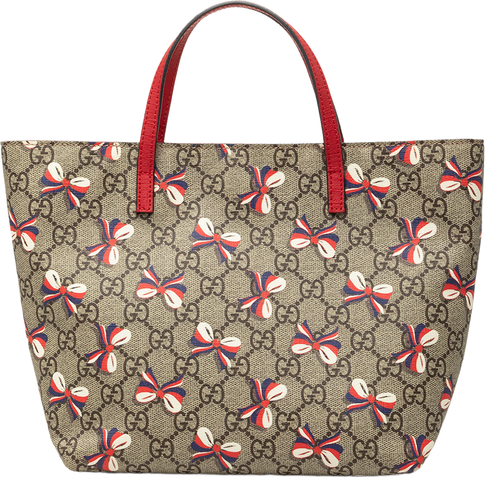 Gucci Childrens Gg Supreme Ribbon Tote, från Luxclusif, i färgen beige.