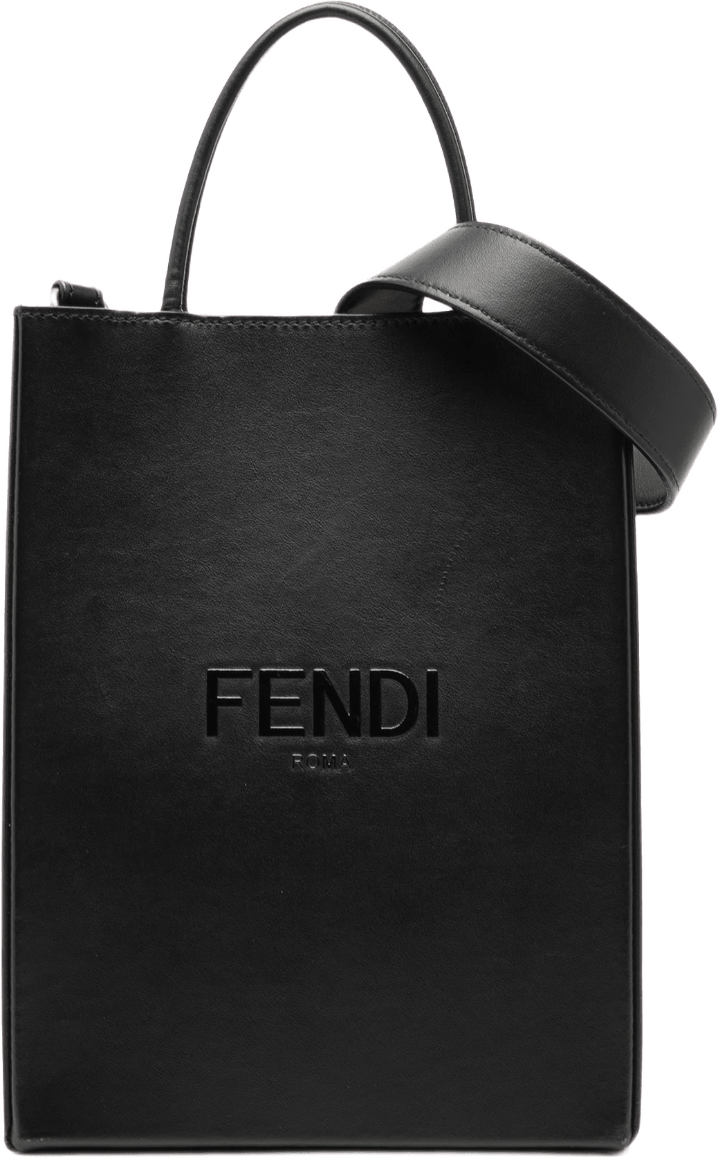 Fendi Small Fendi Pack Shopping Bag, från Luxclusif, i färgen svart.