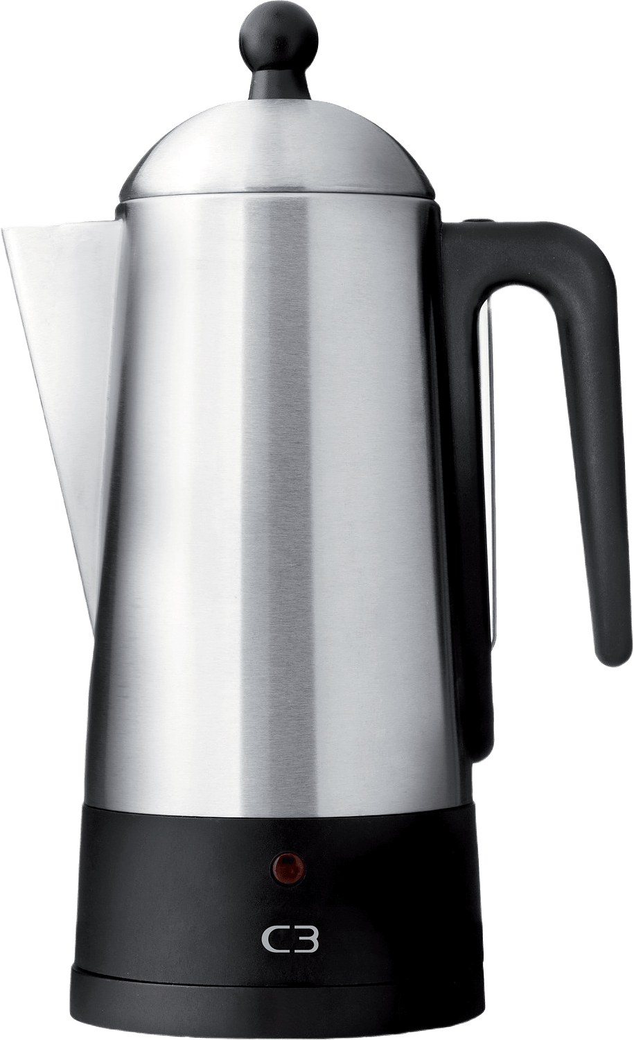 Perkolator Design 6kp, från C3, i färgen rostfritt.