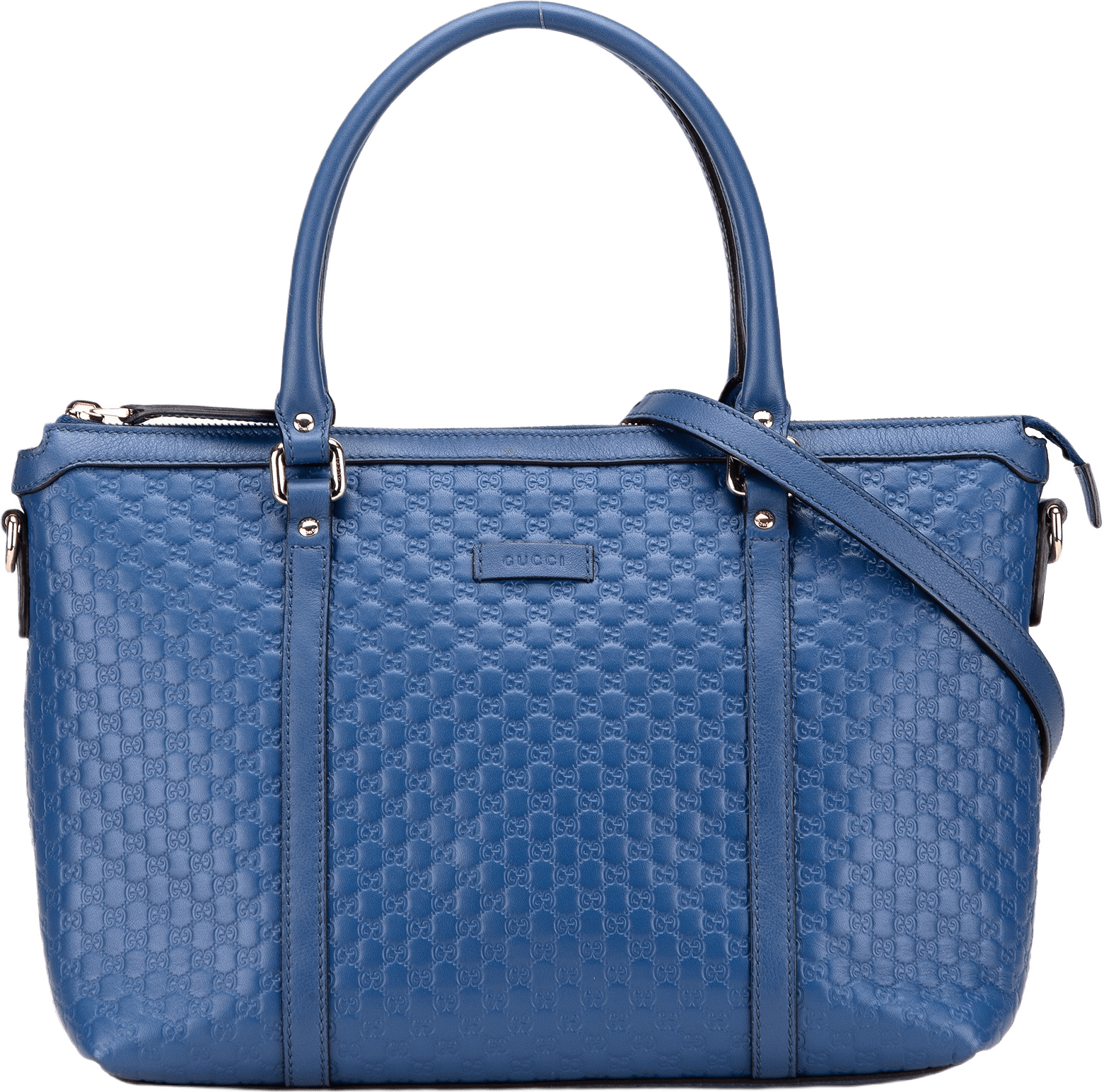 Gucci Small Microguccissima Joy Satchel, från Luxclusif, i färgen blue.