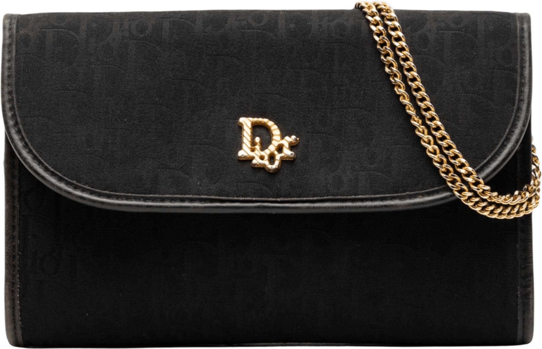 Dior Diorissimo Trotter Canvas Chain Shoulder Bag, från Luxclusif, i färgen black.